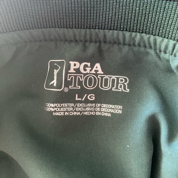 PGA Tour Men’s Hunter Green Plaid Pullover Windbreaker SKU1065 - Picture 6 of 6